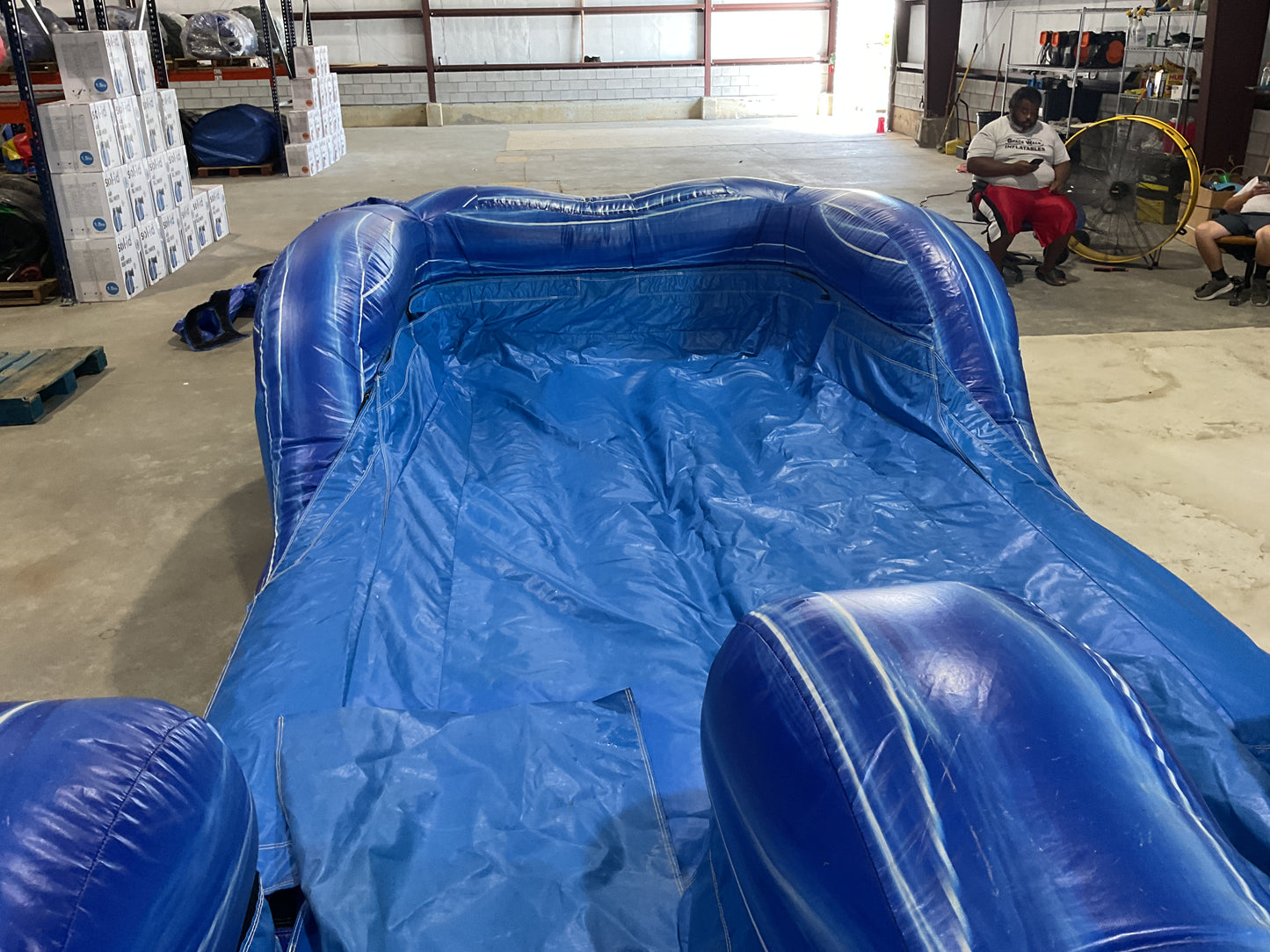 24' Blue Water Falls Slide with pool and landing attachments