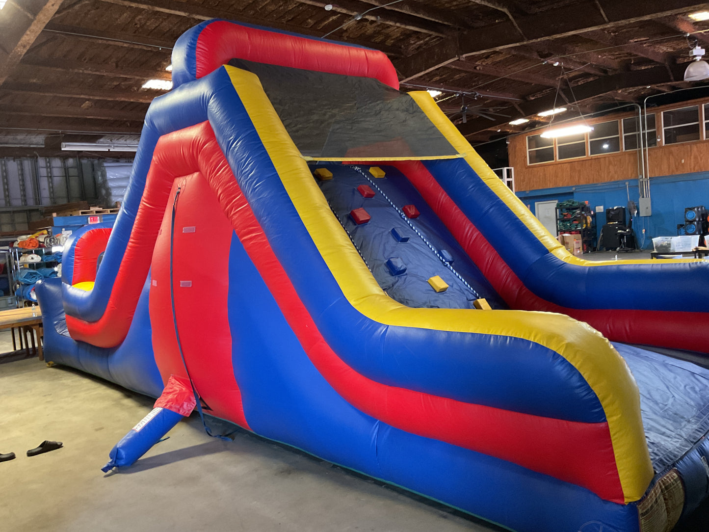 65' Obstacle Course Set (Mini Obstacle Course + Rock Climb Slide)
