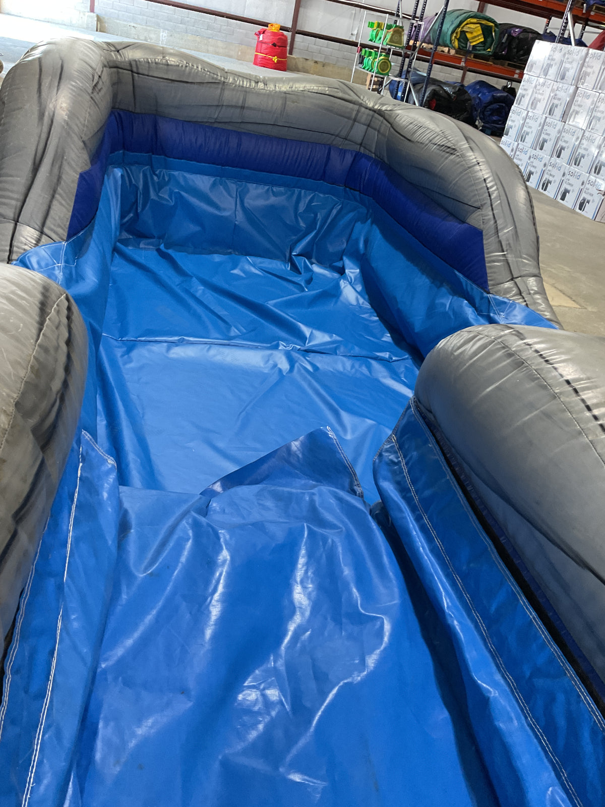 Dual Lane Slip-n-Slide with pool and landing attachments