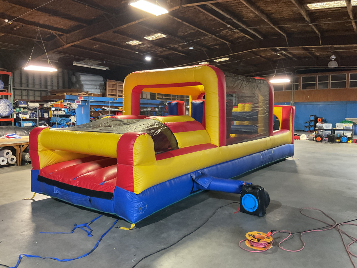65' Obstacle Course Set (Mini Obstacle Course + Rock Climb Slide)