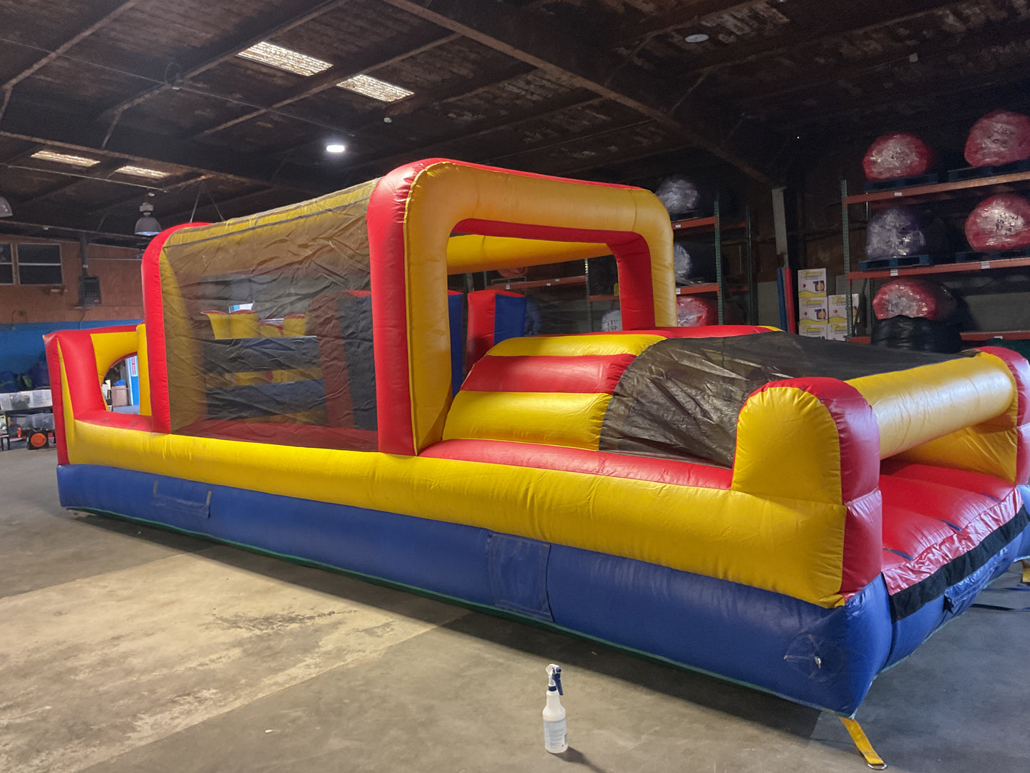 65' Obstacle Course Set (Mini Obstacle Course + Rock Climb Slide)