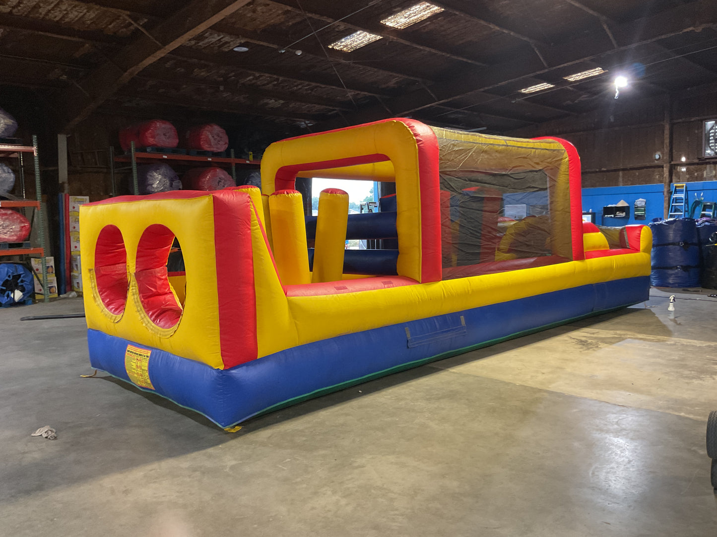65' Obstacle Course Set (Mini Obstacle Course + Rock Climb Slide)
