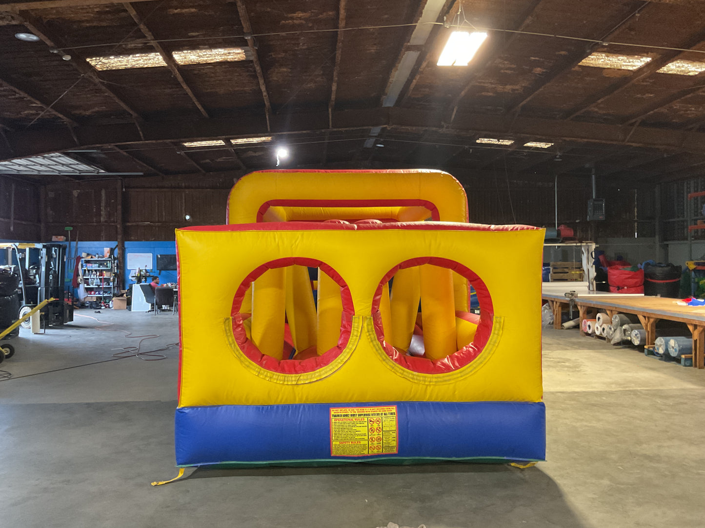 65' Obstacle Course Set (Mini Obstacle Course + Rock Climb Slide)
