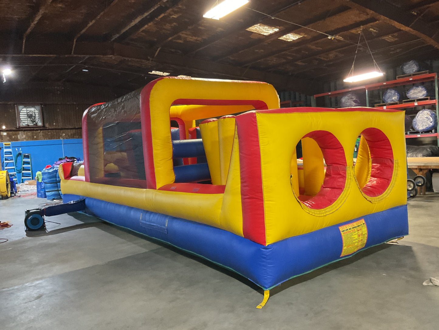 65' Obstacle Course Set (Mini Obstacle Course + Rock Climb Slide)