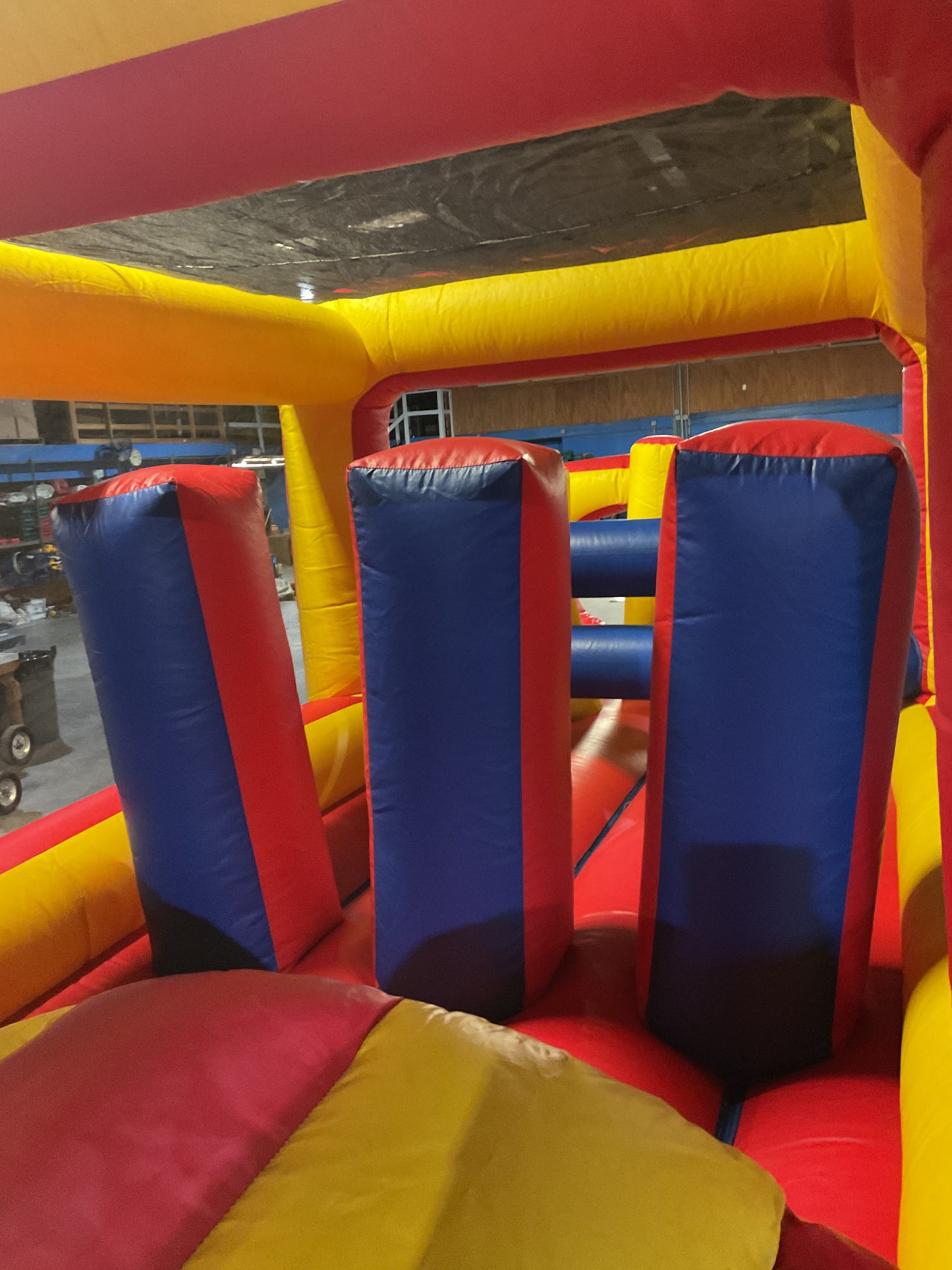 65' Obstacle Course Set (Mini Obstacle Course + Rock Climb Slide)