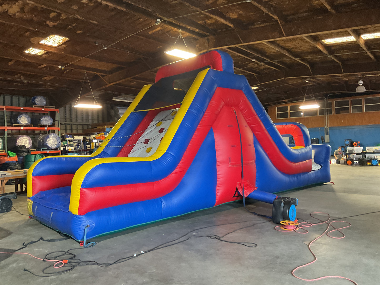 65' Obstacle Course Set (Mini Obstacle Course + Rock Climb Slide)