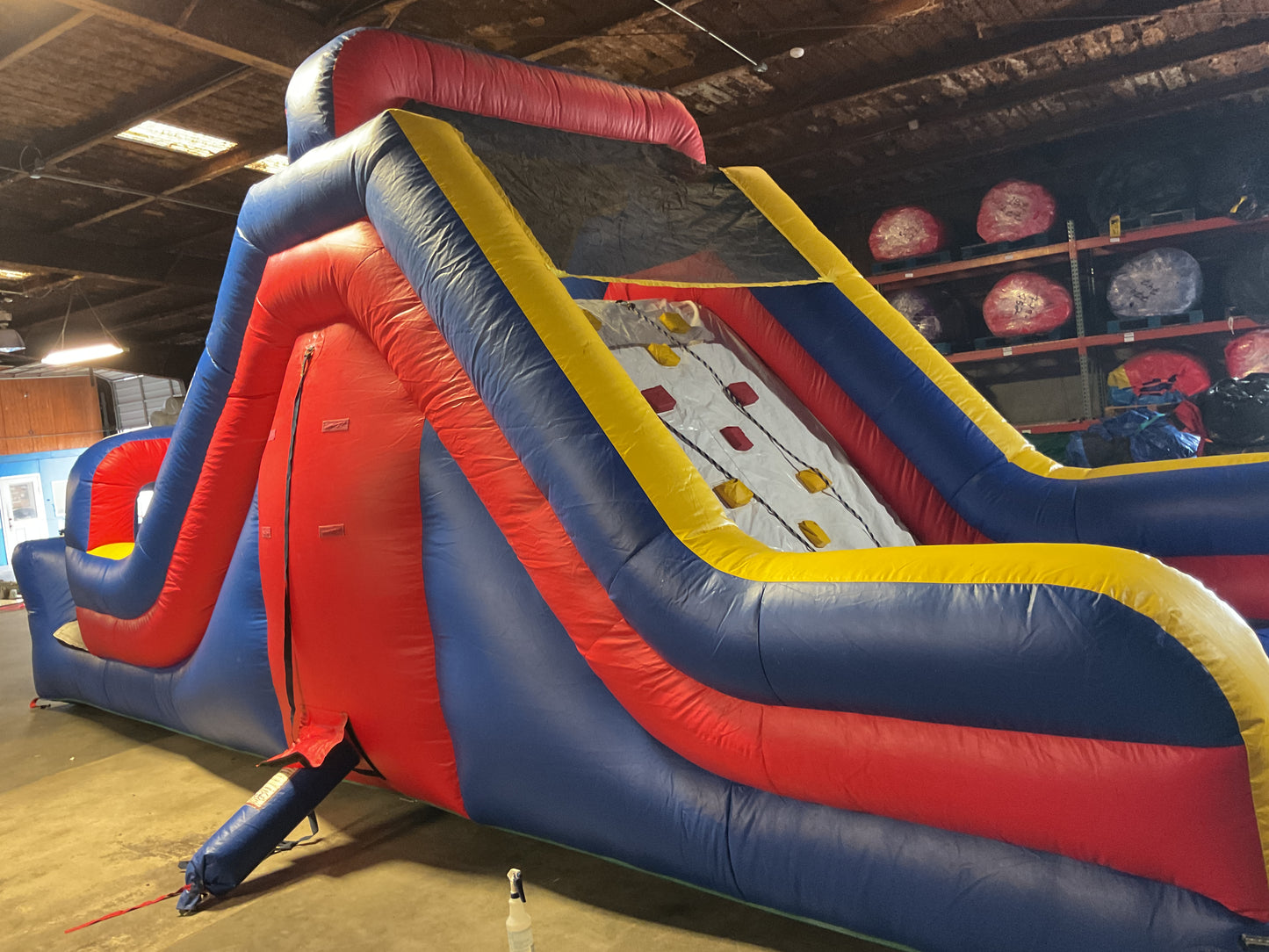 65' Obstacle Course Set (Mini Obstacle Course + Rock Climb Slide)