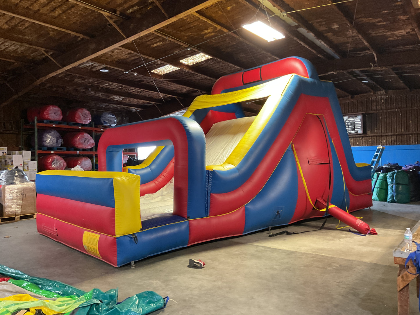 65' Obstacle Course Set (Mini Obstacle Course + Rock Climb Slide)