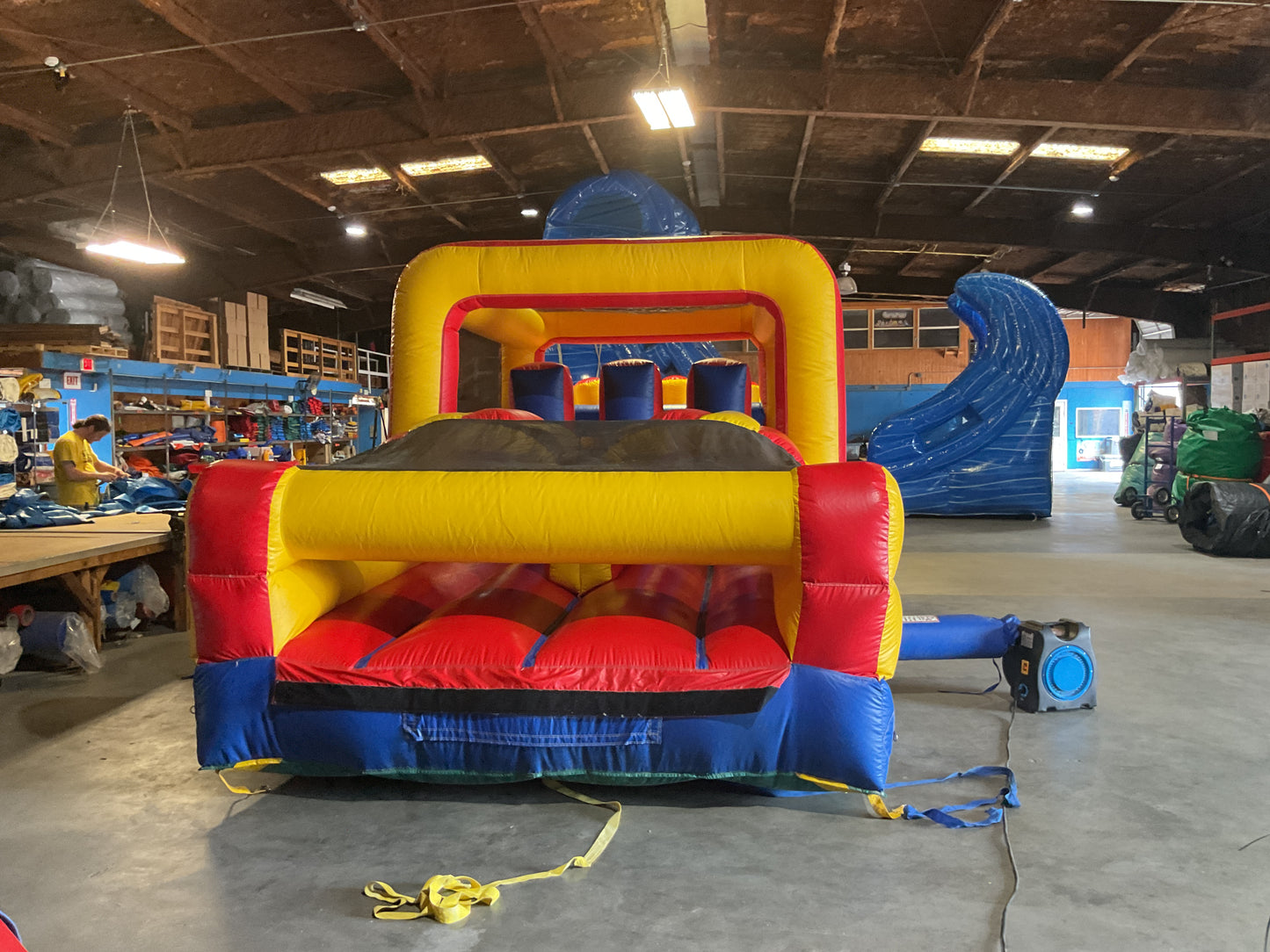 65' Obstacle Course Set (Mini Obstacle Course + Rock Climb Slide)