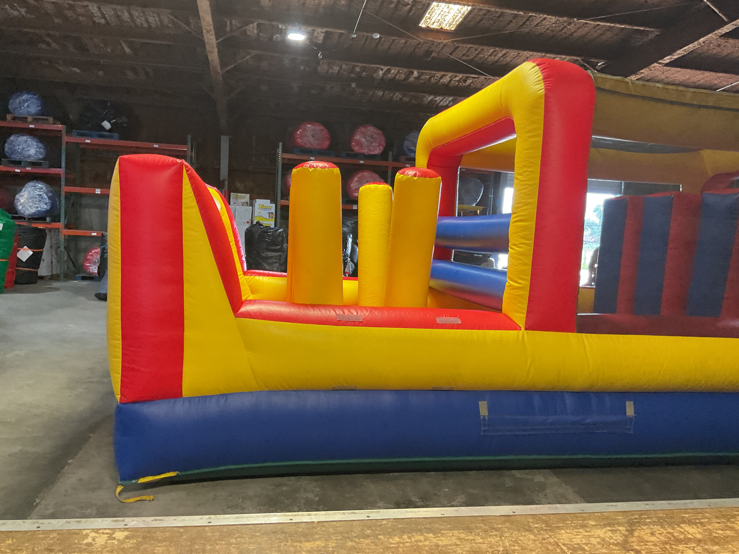 65' Obstacle Course Set (Mini Obstacle Course + Rock Climb Slide)