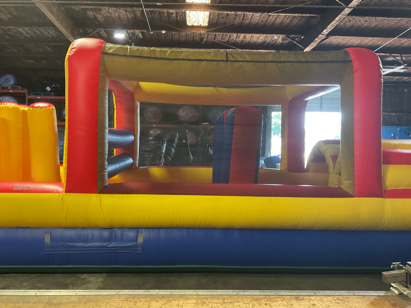 65' Obstacle Course Set (Mini Obstacle Course + Rock Climb Slide)