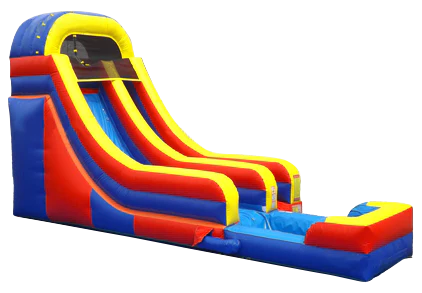 18' Primary Color Arch Slide with detachable pool