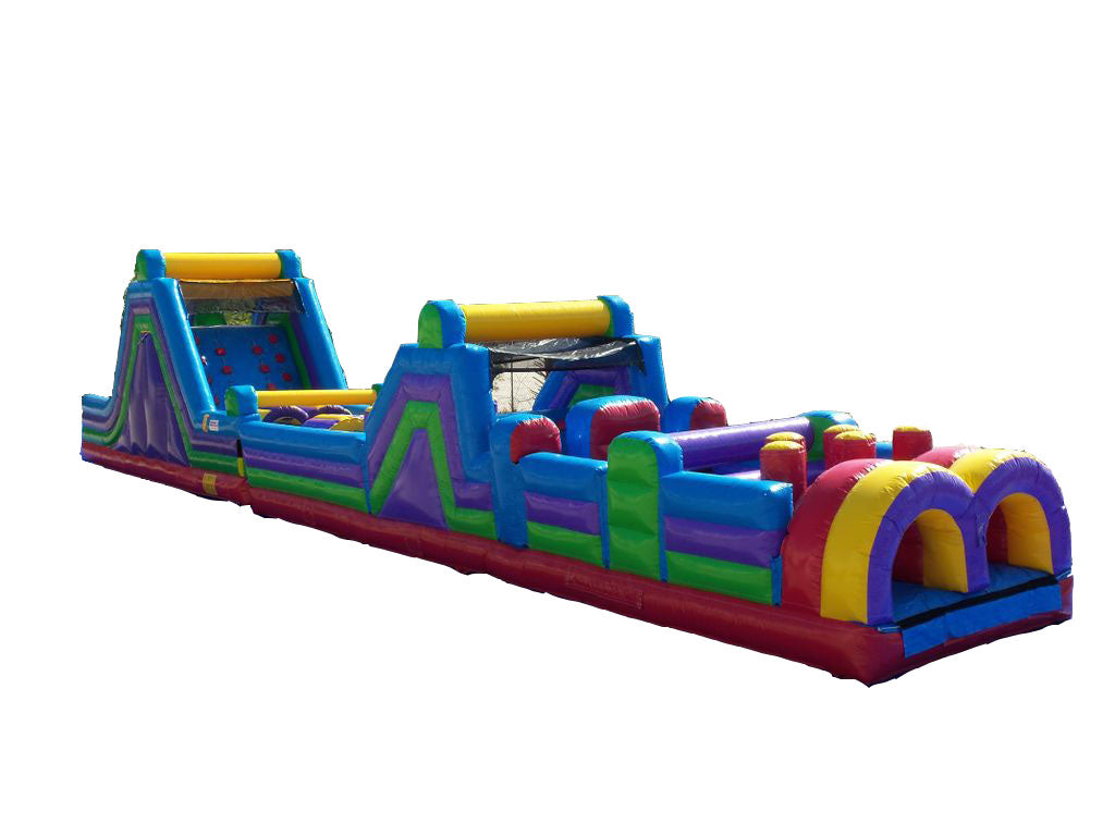70' Obstacle Course (40' obstacle + 30' Rock climb slide)