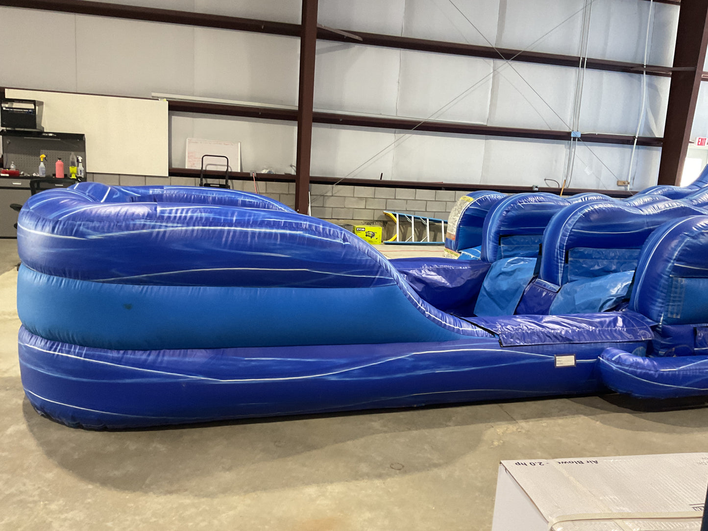 24' Blue Water Falls Slide with pool and landing attachments