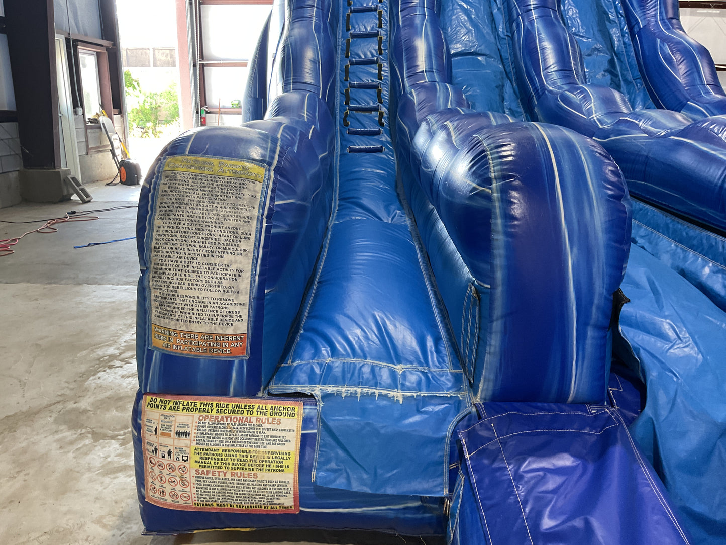 24' Blue Water Falls Slide with pool and landing attachments