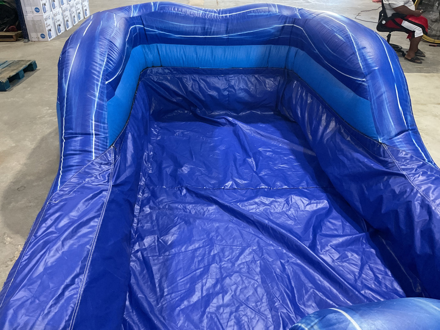 24' Blue Water Falls Slide with pool and landing attachments