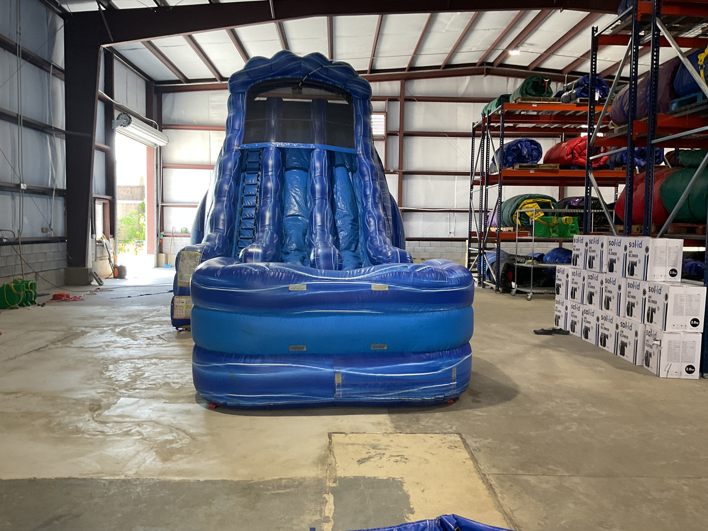 24' Blue Water Falls Slide with pool and landing attachments