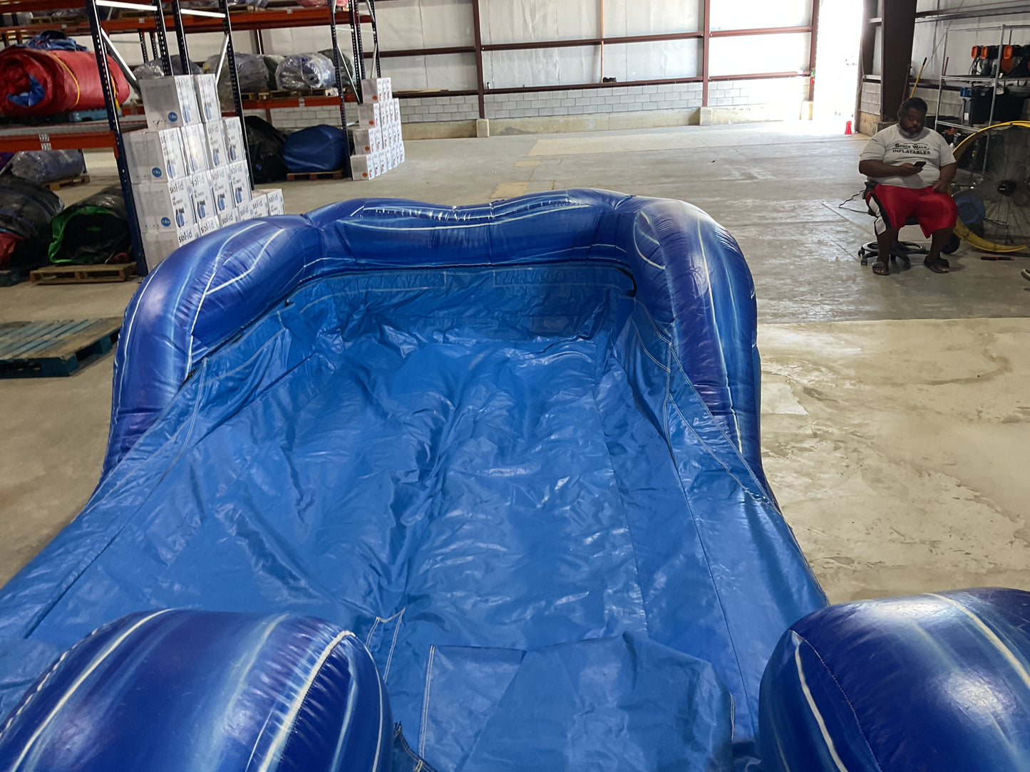 24' Blue Water Falls Slide with pool and landing attachments