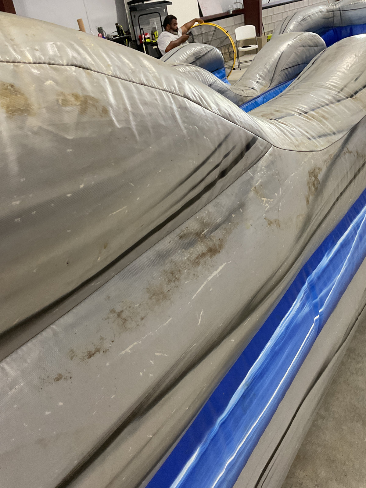 Dual Lane Slip-n-Slide with pool and landing attachments