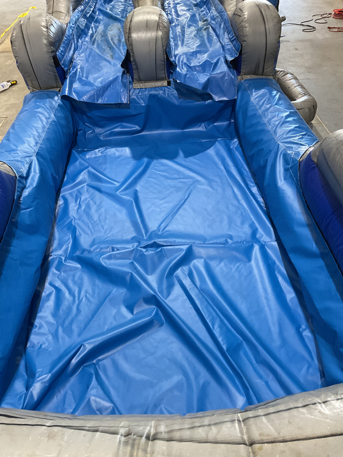 Dual Lane Slip-n-Slide with pool and landing attachments
