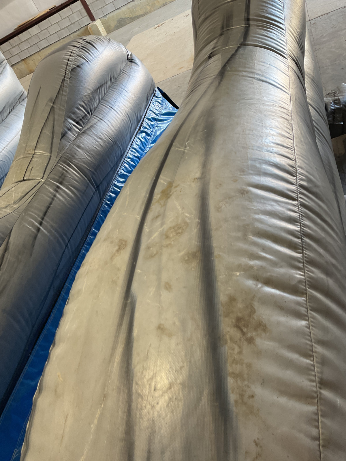 Dual Lane Slip-n-Slide with pool and landing attachments