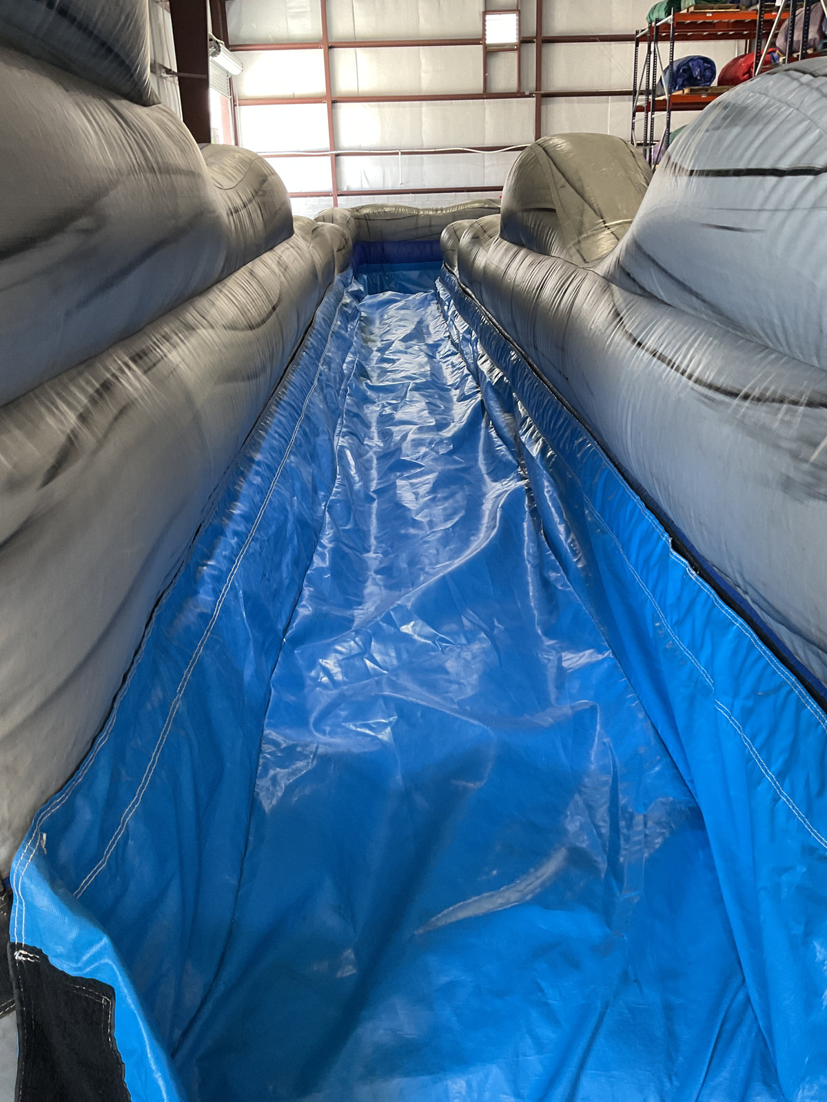 Dual Lane Slip-n-Slide with pool and landing attachments
