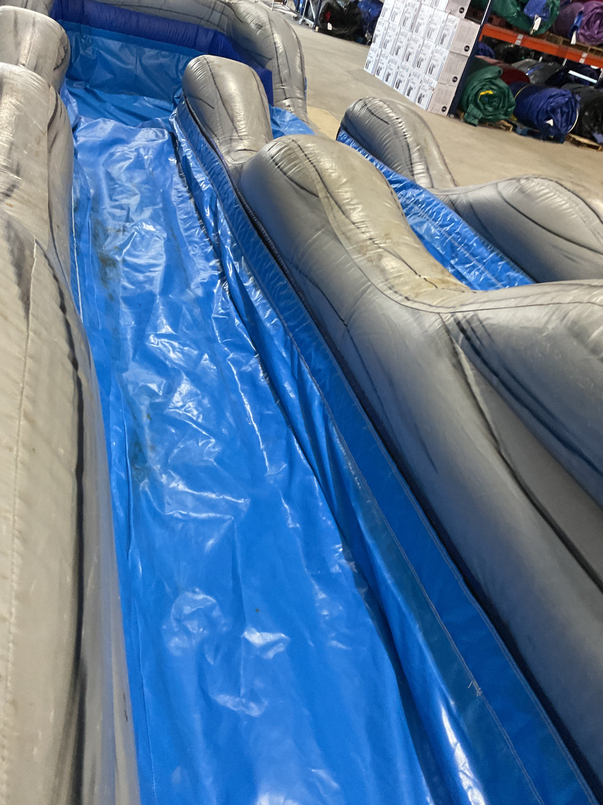 Dual Lane Slip-n-Slide with pool and landing attachments