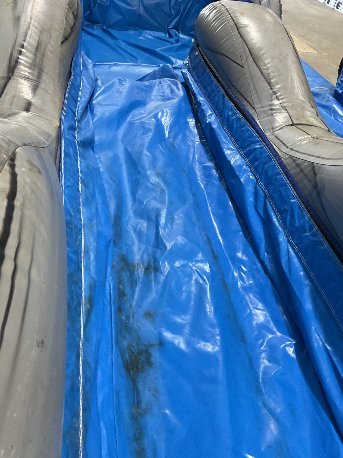 Dual Lane Slip-n-Slide with pool and landing attachments