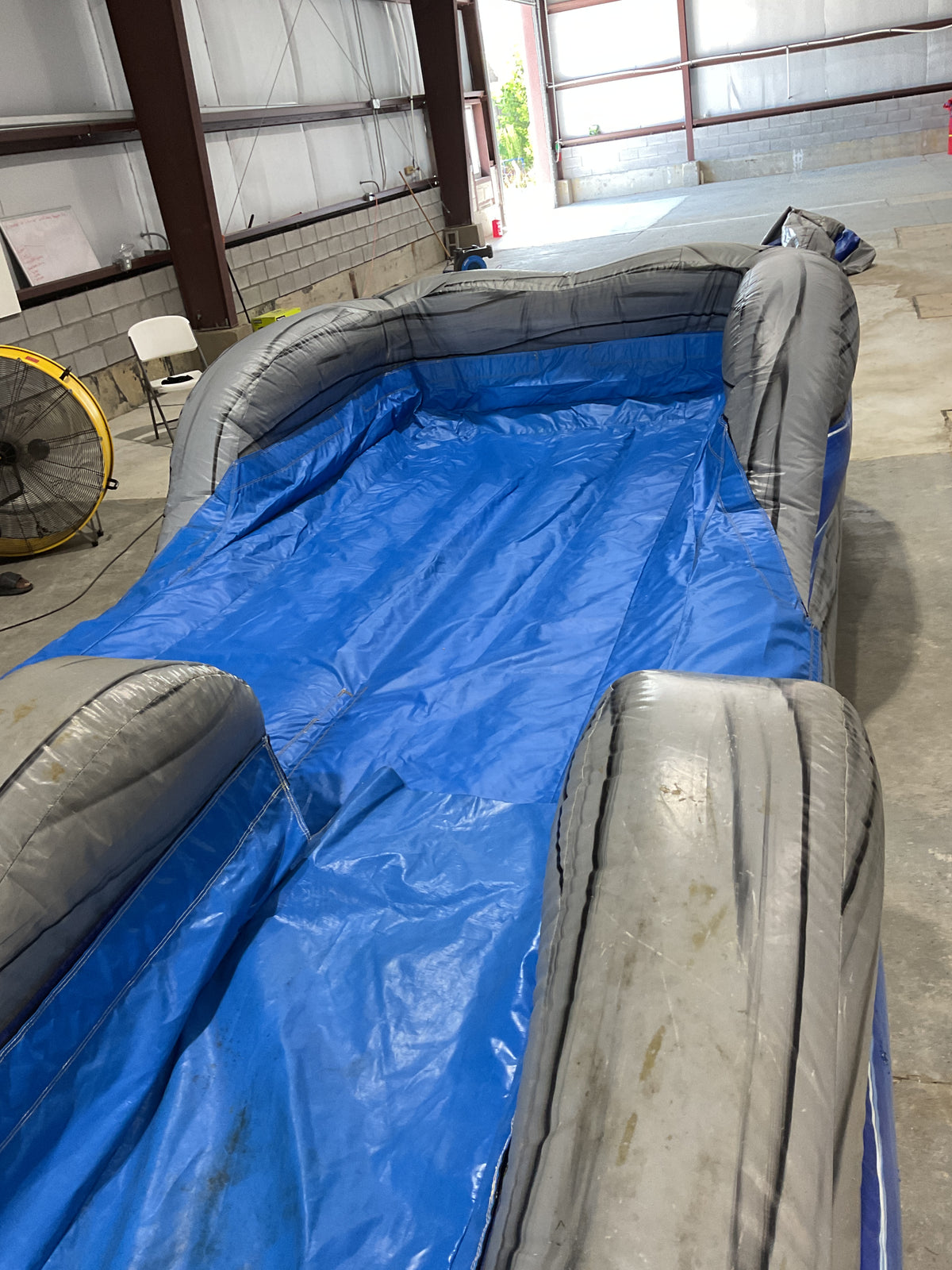 Dual Lane Slip-n-Slide with pool and landing attachments