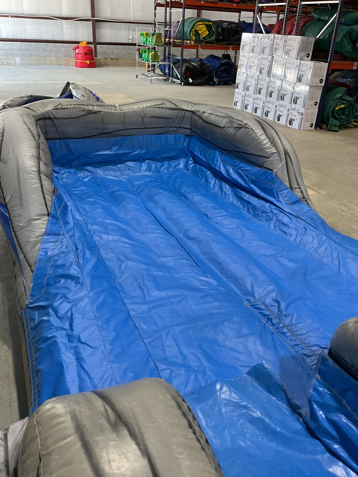 Dual Lane Slip-n-Slide with pool and landing attachments