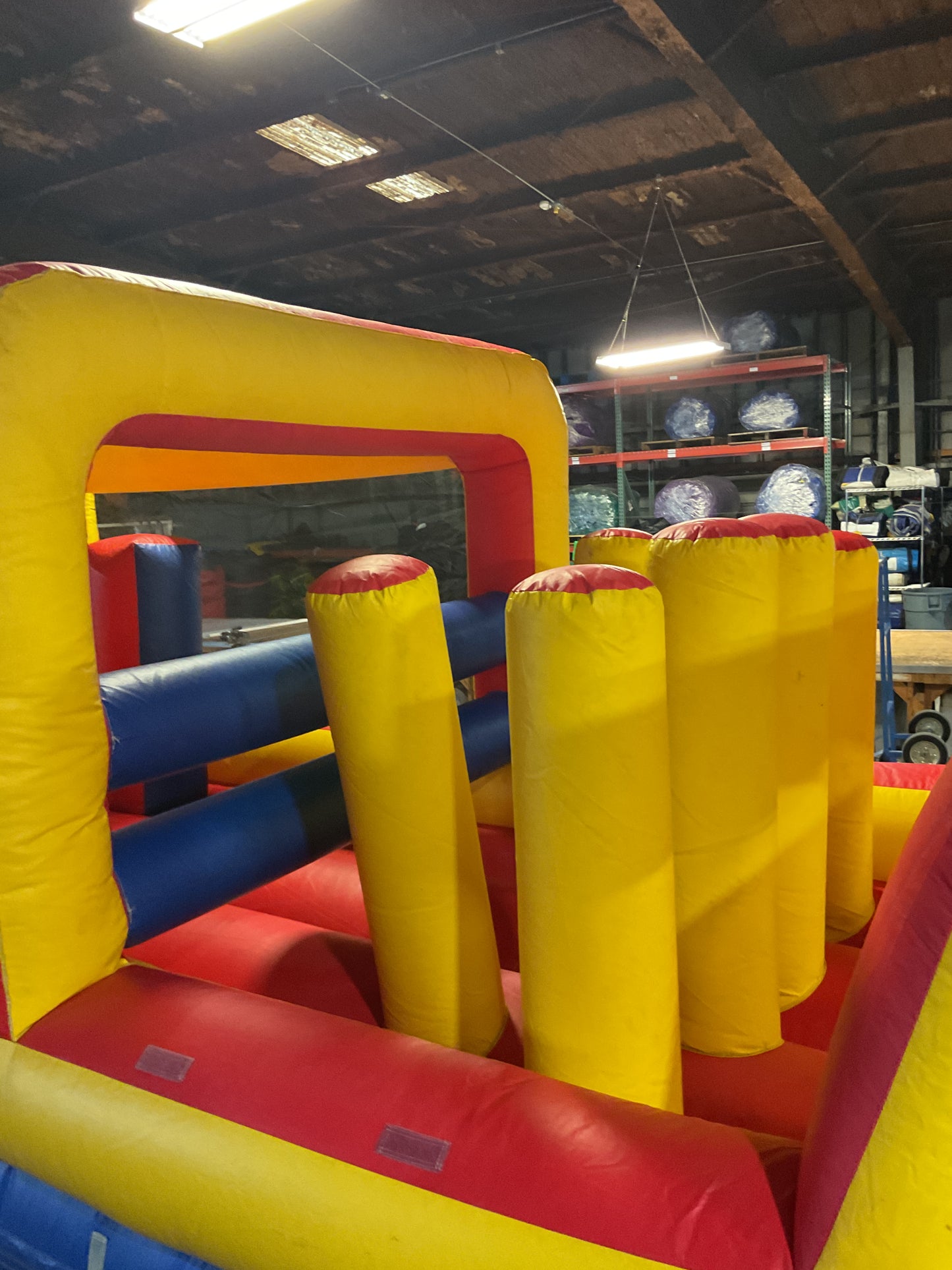 65' Obstacle Course Set (Mini Obstacle Course + Rock Climb Slide)