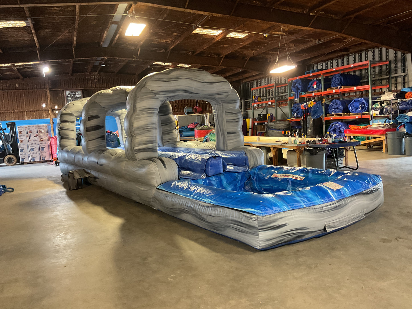 Roaring River Slip-n-slide with pool