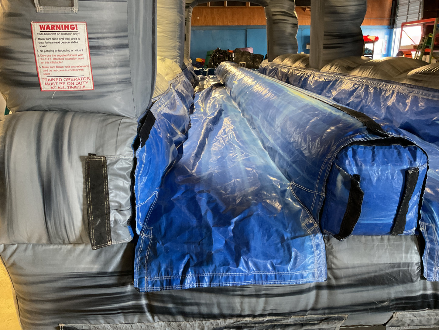 Roaring River Slip-n-slide with pool