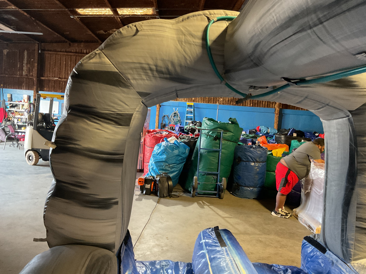 Roaring River Slip-n-slide with pool