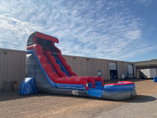 22' Rocky Tsunami Slide with pool