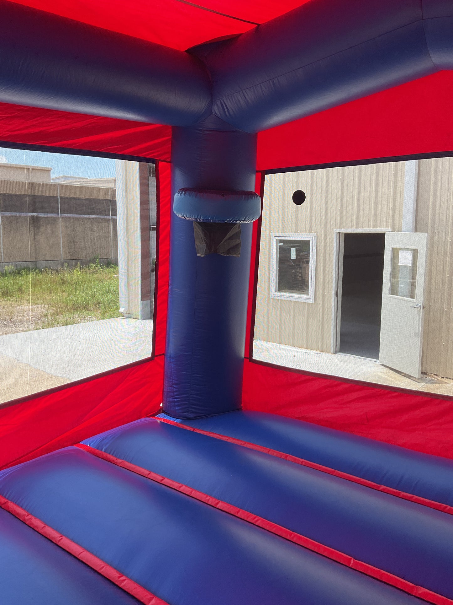 Red Blue Modular Castle combo with pool