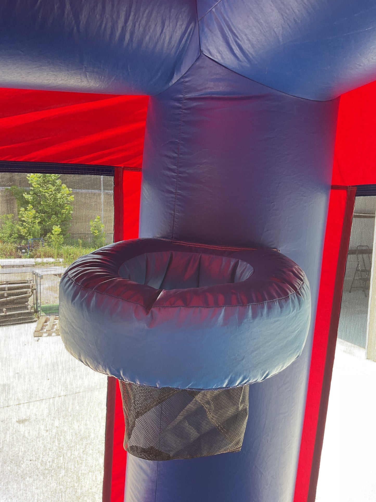Red Blue Modular Castle combo with pool