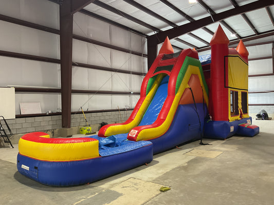 Modular Jump-n-Slide combo with pool