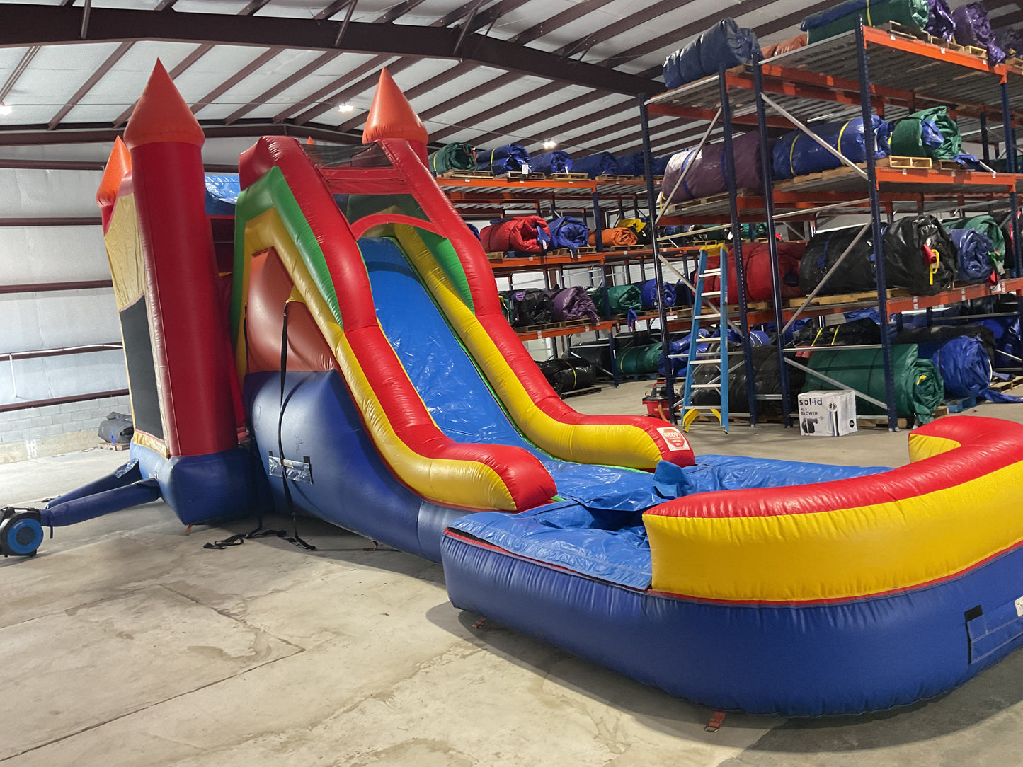 Modular Jump-n-Slide combo with pool