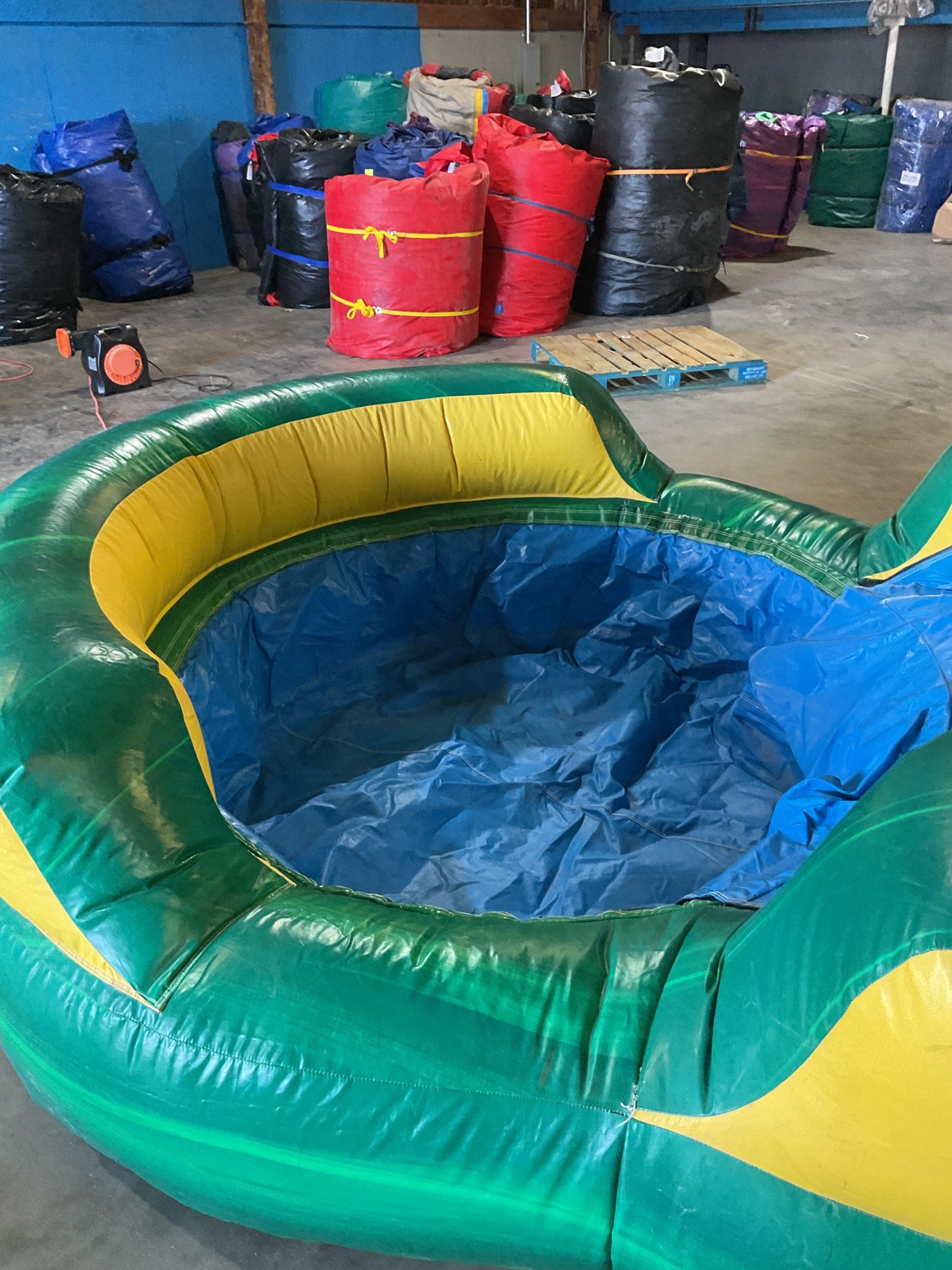 Tropical Slip-n-Slide with pool