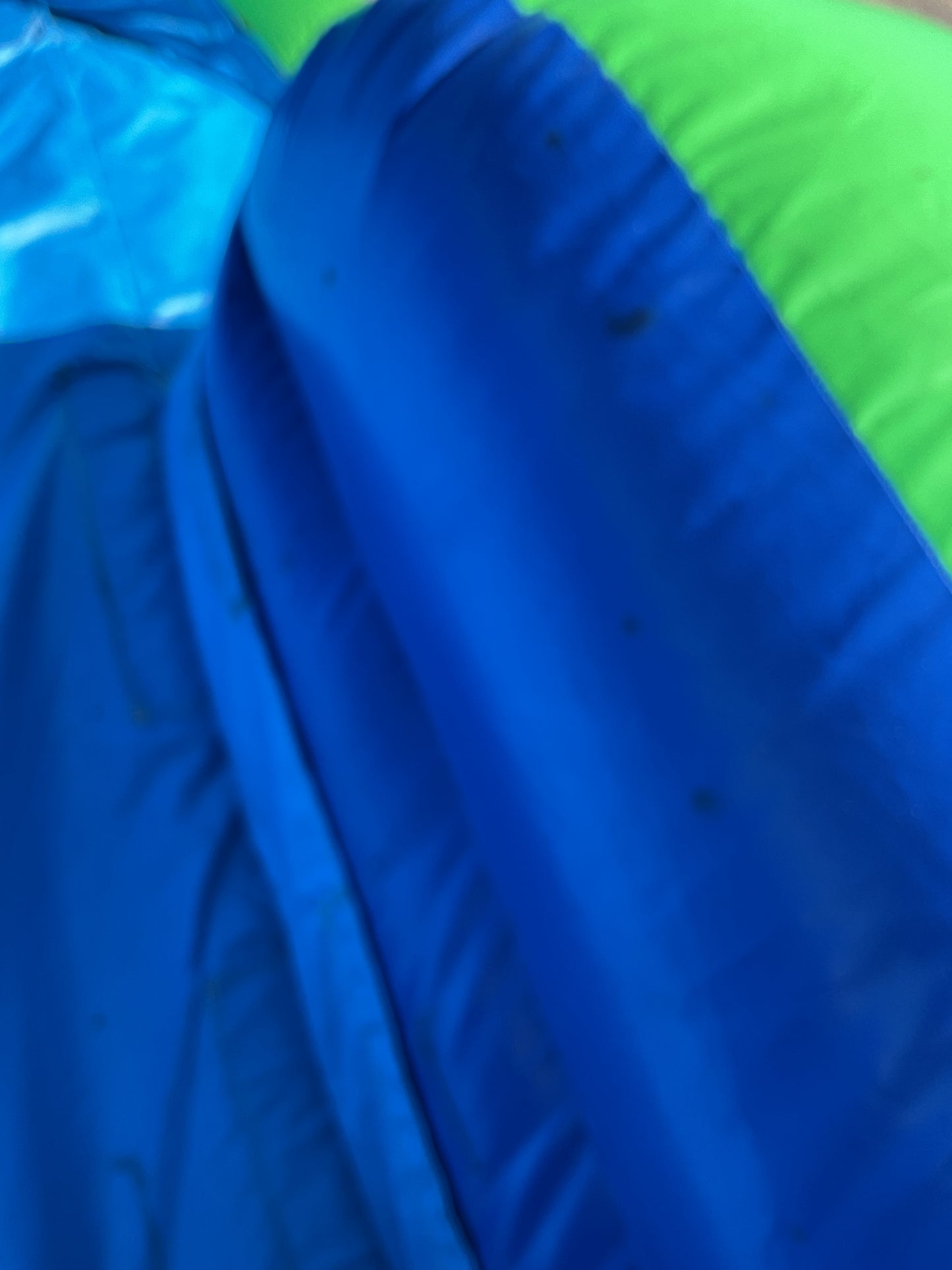 Green Blue Slip-n-Slide with pool and landing attachment