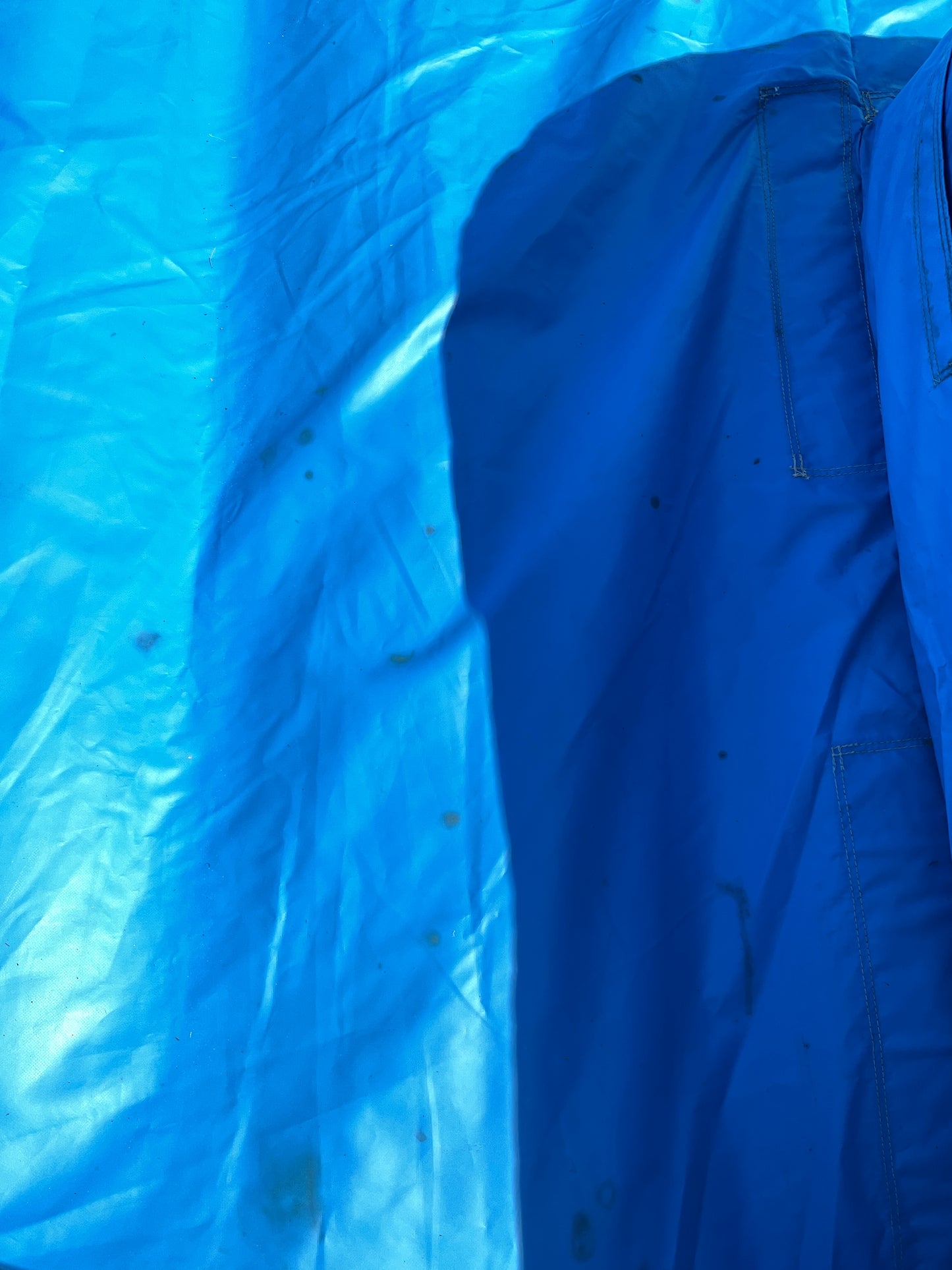 Green Blue Slip-n-Slide with pool and landing attachment