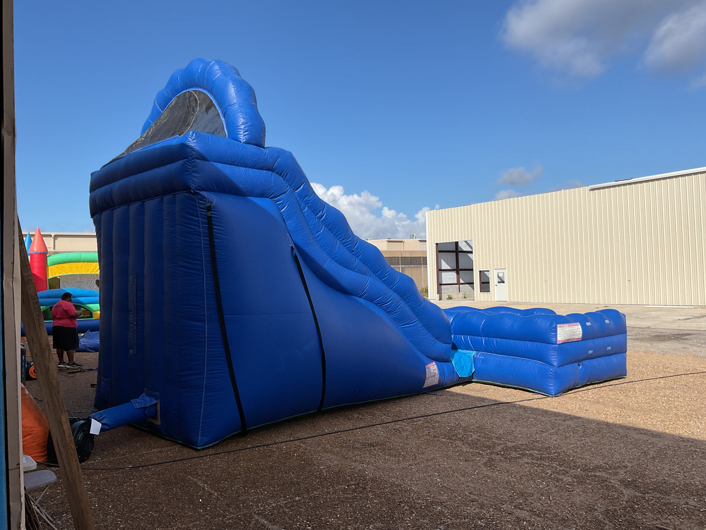 18' Blue Monster dual lane wet/dry Slide
