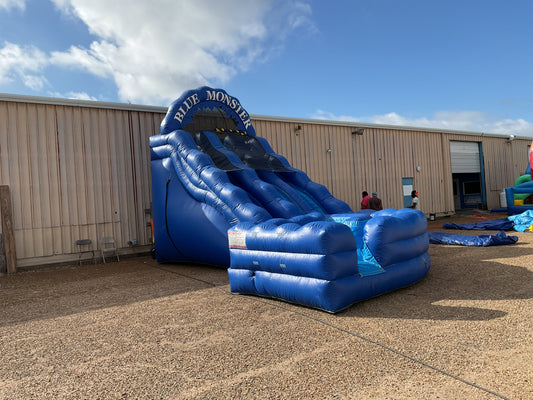 18' Blue Monster dual lane wet/dry Slide