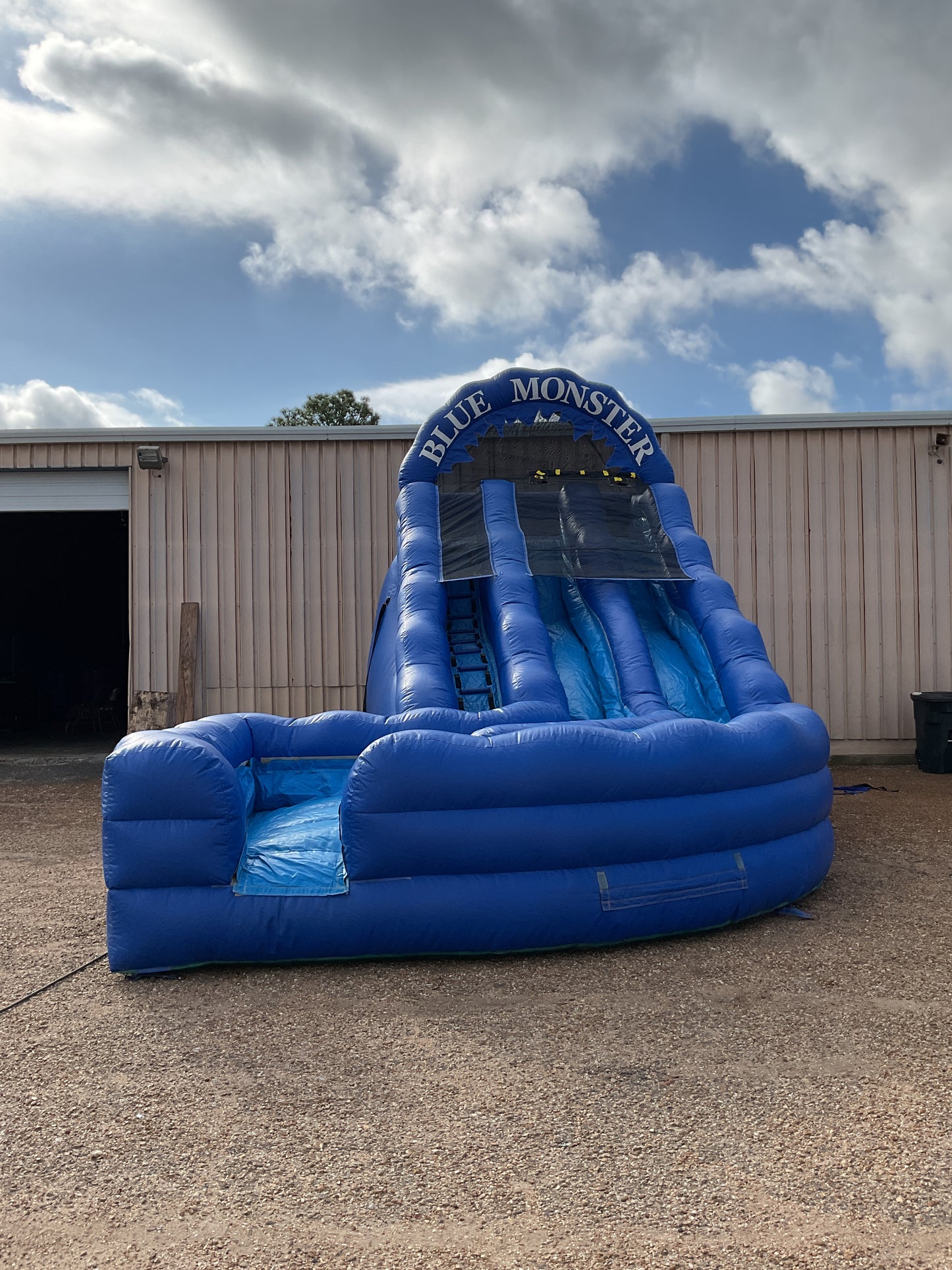 18' Blue Monster dual lane wet/dry Slide