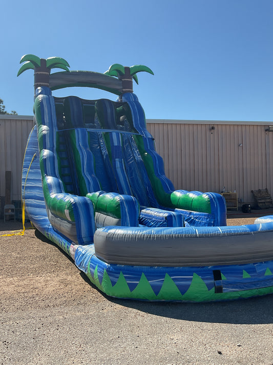 22' Tropical Tsunami dual lane Slide with pool