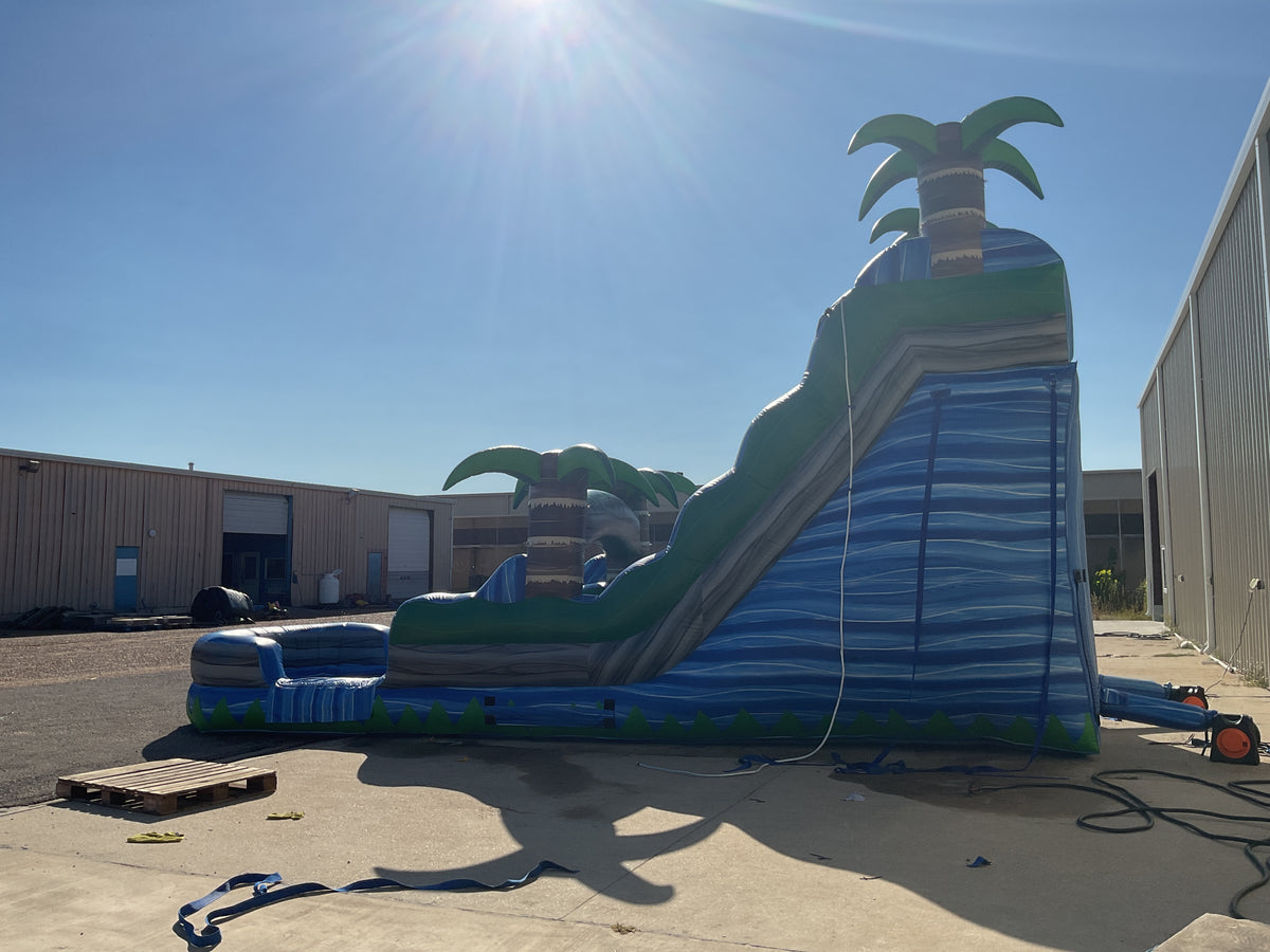 18' Tropical Tsunami Slide with pool