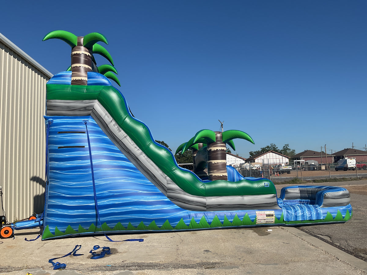 18' Tropical Tsunami Slide with pool