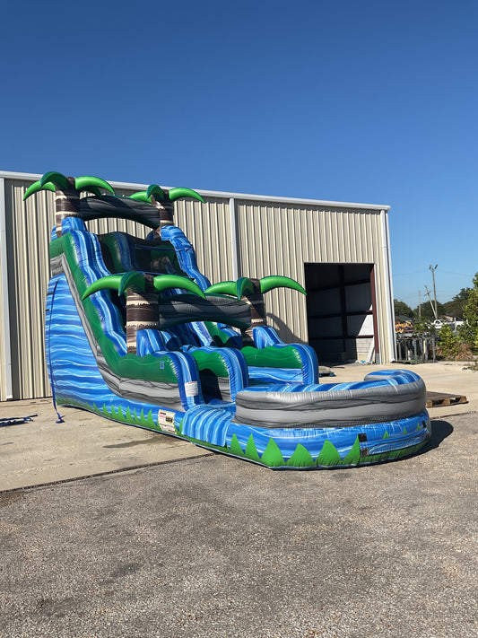 18' Tropical Tsunami Slide with pool
