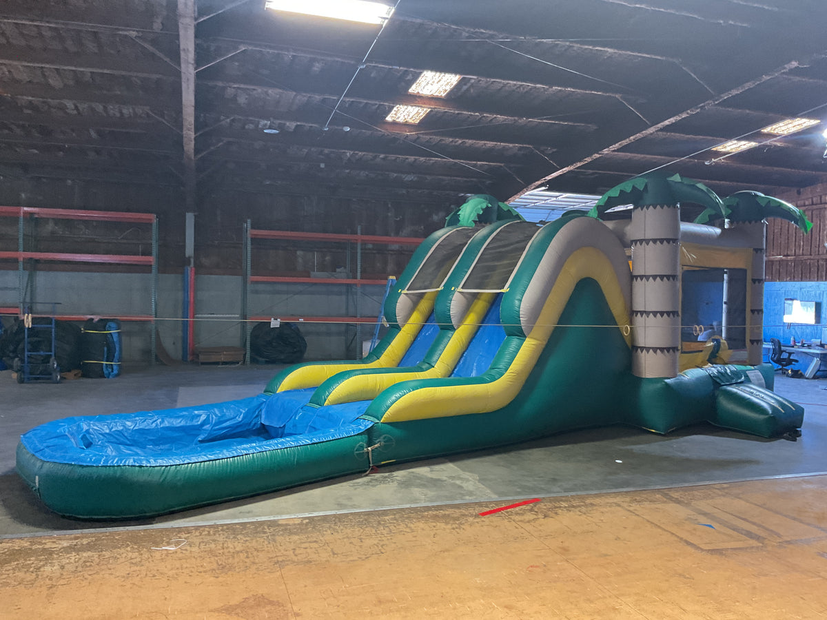 Dual Lane Tropical Combo with detachable pool